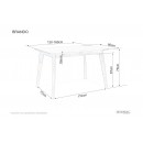 Стол обеденный SIGNAL BRANDO дуб/дуб 120-160/80